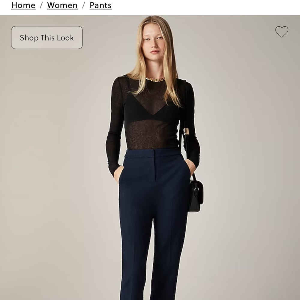 J Crew Kate Navy Pant in all purpose stretch fabric